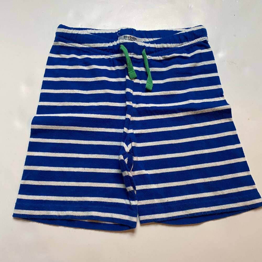 Baby Boden Blue & White Stripe Shorts